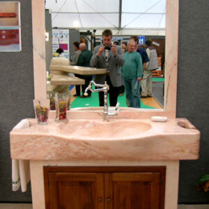 PIANO BAGNO IN marmo ROSA PORTOGALLO