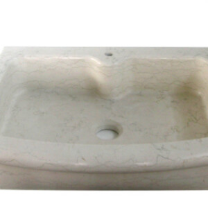 Lavello da cucina sagomato in marmo biancone