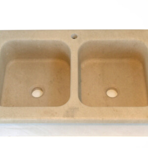 LAVELLO CUCINA MARMO A  DUE VASCHE INCASSO SOPRAPIANO