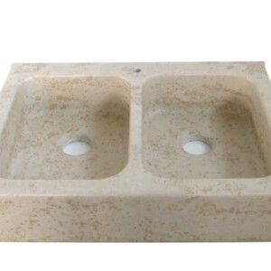 LAVELLO MARMO CUCINA DUE VASCHE