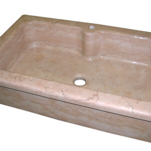 Lavello cucina da incasso in marmo rosa asiago