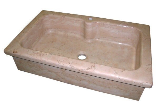 Lavello cucina da incasso in marmo rosa asiago