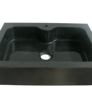 Lavello cucina una vasca in granito nero assoluto