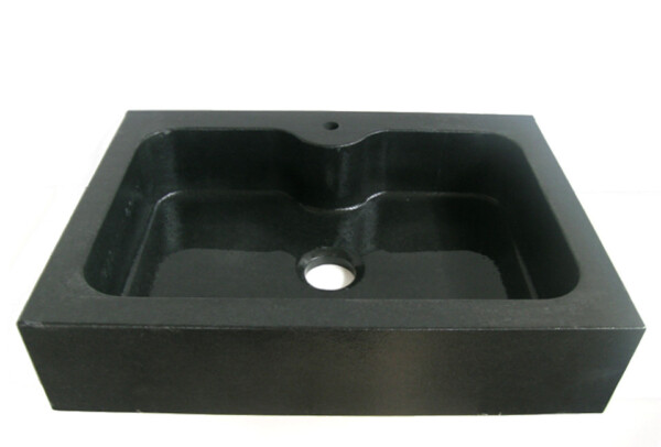 Lavello cucina una vasca in granito nero assoluto