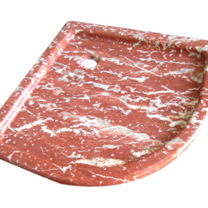 Piatto doccia angolare in marmo rosso Francia