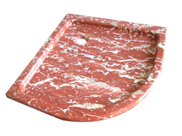 Piatto doccia angolare in marmo rosso Francia