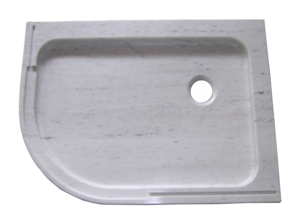PIATTO DOCCIA IN MARMO GIADA WHITE con SALVAGOCCIA - immagine 3