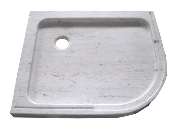 PIATTO DOCCIA IN MARMO GIADA WHITE con SALVAGOCCIA - immagine 2