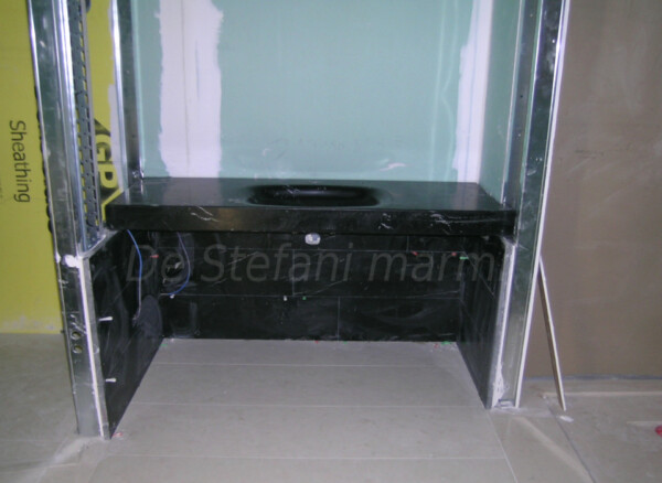 Lavabo bagno in marmo Nero Marquinia - immagine 5