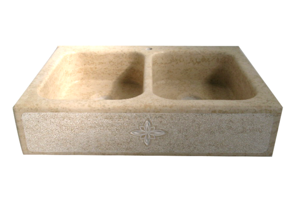 LAVELLO MARMO CUCINA DUE VASCHE - immagine 7